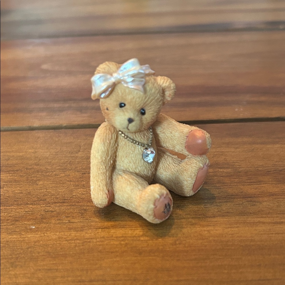 Cherished Teddies April Birthstone figurine